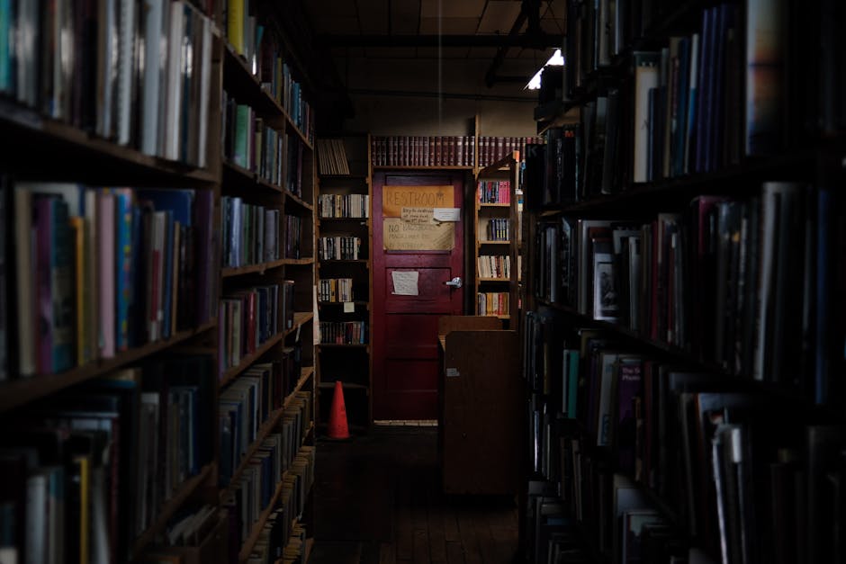 Games room in a Haarlem bookshop with a large communal table